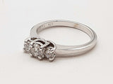 0.5 Cttw Natural Diamonds 14k White Gold 3.4g Ring Size 6.5 Do0426wxzde