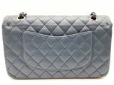 Chanel Medium Classic Double Flap Blue Quilted Leather Bag Do0825ixzxde