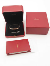 Cartier 18k White Gold Love Bracelet 37.3 Grams Size 19  Eb0126rxxzsa