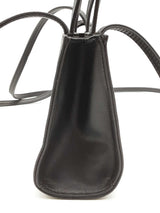 Telfar Black Vegan Leather Mini Shopping Tote Bag Do0726orde