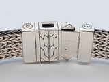 John Hardy Rata Woven Link Reversible Bracelet In Sterling Silver 39.3 Grams 7 Inch Fw0626wxzdu
