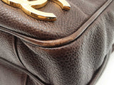 Chanel Triple Coco Mark Shoulder Bag In Brown Caviar Leather Fw0426llzxdu