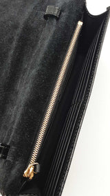 Gucci Nice Crossbody Wallet In Black Microguccissima Patent Leather Fw0126lrzdu