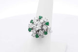 2.8cttw Diamond & Green Gemstone Ring 14k White Gold 9.8g Size 6.5 Eb0526wsxzsa