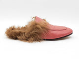 Gucci Princetown Horsebit Fur Lined Mules In Pink Leather Size 9 Fw0926lordu