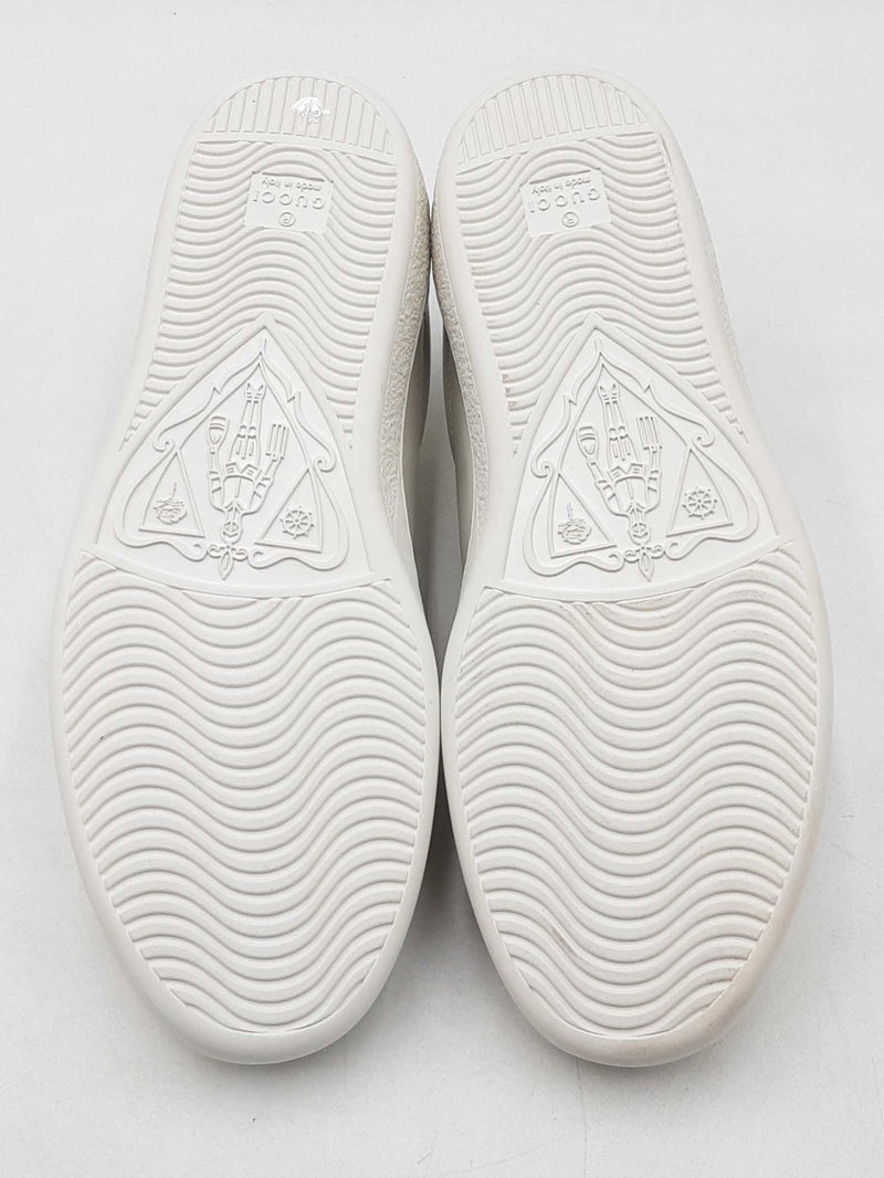 Gucci Ace Interlocking G White Leather Sneakers Size 6.5 Men's Fw0525lrxdu