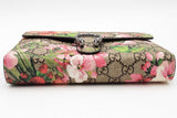 Gucci Dionysus Gg Blooms Supreme Monogram Canvas Wallet With Chain Eb0826pxzsa