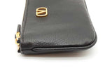 Valentino Garavani Vlogo Signature Leather Key Ring Pouch Wallet Eb1125lxzde