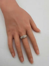 1.08 Cttw Diamond & 14k Yellow Gold Pyramid Ring 4.5 Grams Size 7 Fw0426wcrdu