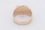 14k Yellow Gold Nugget Ring With Small Diamond 12 Grams Size 10 Eb0326orxsa
