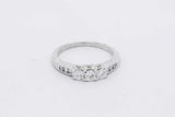 0.3cttw Diamond Ring In 14k White Gold 2.9 Grams Size 6.5 Eb0826lixsa