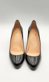 Christian Louboutin Dorissima Black Patent Leather Heels Size 38 Eb0324lrxsa