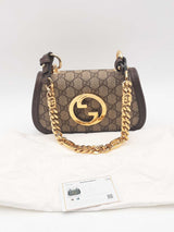 Gucci Supreme Monogram Canvas Mini Blondie Shoulder Bag Eb0326exzsa