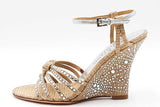 Valentino Garavani Embellished Wedge Sandals Size 36 Eb1225lxzdu