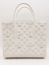 Christian Louboutin Paloma White Leather Tote Bag Eb1224rxzsa