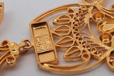 22k Yellow Gold Filigree Screwback Earrings 23.9 Grams Eb1225loxzsa