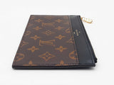Louis Vuitton Slim Purse In Monogram Coated Canvas & Black Leather Fw04260crdu