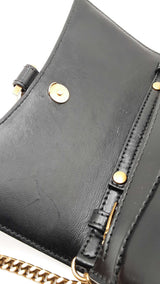 Balenciaga 2022 Hourglass Wallet With Chain In Black Leather Fw0o725pzxdu