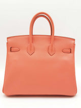 Hermes Birkin 25 Flamingo Pink Epsom Palladium Hardware Handbag Do0625lprxzde