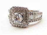 2.0 Cttw Diamonds 14k White Gold 6.9g Ring Size 7 Do1224lexzde