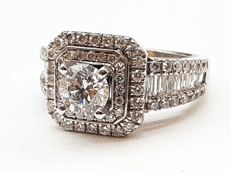2.0 Cttw Diamonds 14k White Gold 6.9g Ring Size 7 Do1224lexzde