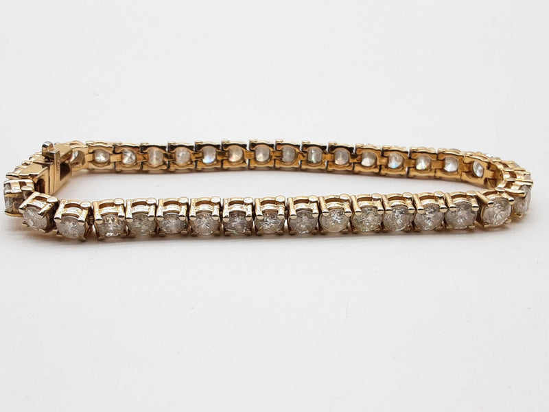 11.40 Cttw Diamonds 14k Yellow Gold 22.5g Tennis Bracelet 7 In Do0125wxzxde