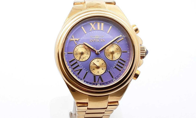 Invicta Angel Purple Dial Chronograph Stainless Steel Watch Eb0223cwsa