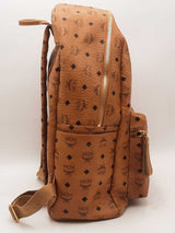 Mcm Stark Monogram Large Beige Backpack Aa0725orzsa