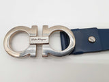 Salvatore Ferrogamo 679068 Blue Reversable Belt Size 42 Dorzde 144020011442