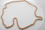 18k Yellow Gold Rope Chain Necklace With 14k Clasp 21.6 Grams 25 In Eb0326lrrxsa