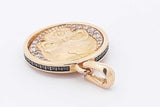 David Yurman 18k Yellow Gold Life & Death Duality Amulet Diamonds Eb1225wxxzsa