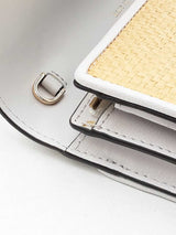 Kate Spade Robyn Convertible Crossbody Wallet - White Leather & Straw Fw0226ordu