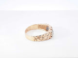 0.31 Cttw Diamond & 10k Yellow Gold Nugget Ring 4.5 Grams Size 10 Fw0926oxzdu