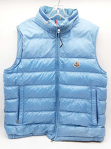 Moncler Gui Packable Blue Down Gilet Quilted Vest Size 5 Do0926lxzde