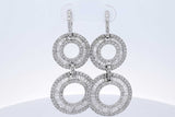 5.32cttw Diamond Drop Circle Earrings In 18k White Gold 17 Grams Eb0126wrxzde