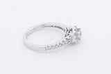 0.54cttw Diamond Ring In 14k White Gold 3.6 Grams Size 6.5 Eb0725pxzsa