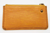 Louis Vuitton Yellow Leather Epi Key Chain Wallet Eb1026cxde