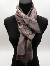 Gucci Gg Monogram Silk & Wool Scarf Eb0526rxsa