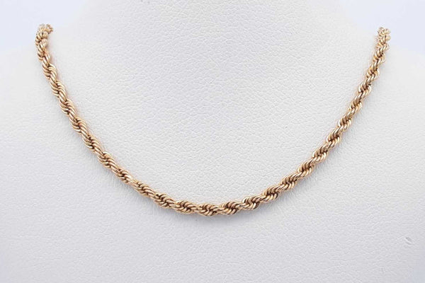 10k Yellow Gold Rope Chain 2.5 Grams 18.5 Inch Eb1024exsa