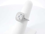 3.99 Cttw Diamond & 18k Gold Double Halo Ring 5.8 Grams Size 6 Fw0326lxzxzdu