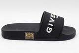 Givenchy Logo Black Slides Size 35 Eb1025wxdu