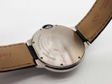 Cartier 37 4034 Ballon Bleu Moonphase Black Leather Steel Watch Do0725ooxzde