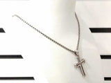 David Yurman Sterling Silver Chevron Cross Pendant Necklace 22 Inch Mk0526irmia