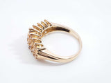 1.08 Cttw Diamond & 14k Yellow Gold Pyramid Ring 4.5 Grams Size 7 Fw0426wcrdu