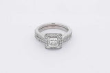 1.1cttw Diamond Ring In 14k White Gold 6.1 Grams Size 5.5 Eb0425srxsa