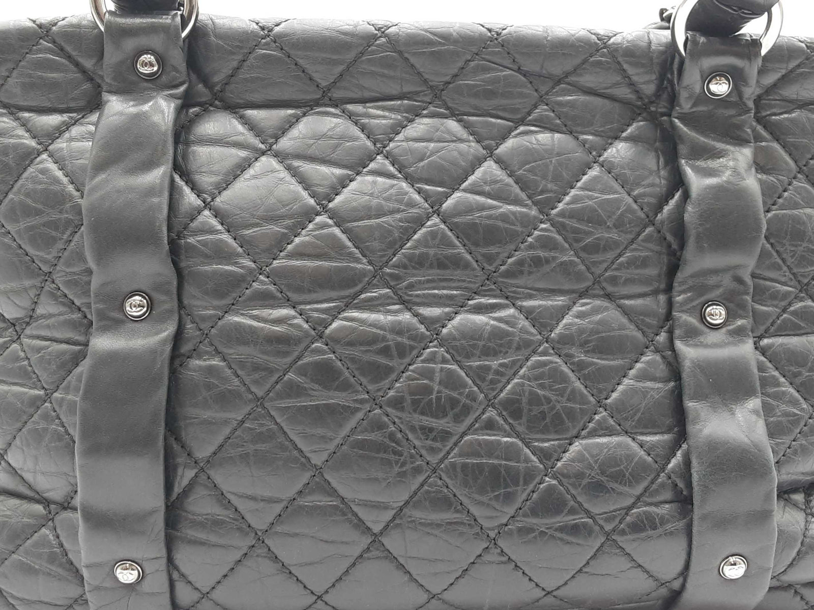 Chanel Lady Braid Tote Bag In Black Aged Calfskin