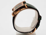 Hermes 25 Heure H Green Malachite Dial Rose Gold Quartz Watch Do0325crxzde