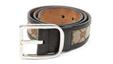 Gucci Beige Canvas Guccissima Belt Brown Belt 80-32 Sd0126lpzdu