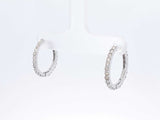 1.0 Cttw Champagne Diamond & 18k White Gold Hoop Earrings 2.2 Grams Fw0826orrdu