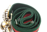 Gucci Web Canvas Belt With Queen Maragret Bee Buckle Size 95/38 Eb0526ixsa
